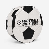 Boîte cadeau rigide en forme de ballon de football personnalisée avec compartiments pour les ensembles cadeaux des fans de sport et l'emballage promotionnel