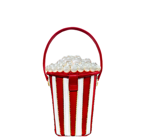 Bolso de Paja Plegable con Forma de Palomitas de Maíz Personalizado 2026 para Mujer, con Cierre de Cremallera y Forro de Poliéster - Product Image 1