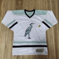 Maillot d'entraînement de hockey sur glace personnalisé avec logo imprimé numériquement, séchage rapide, 100 % polyester mesh, uniforme de jeu pour adultes