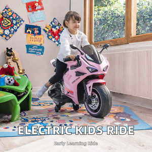Kinder-Elektromotorrad-Spielzeug mit Doppelantrieb, Zwei 6V4A-Batterien, Fußpedal-Beschleuniger, Motorfahrzeug für Kinder unter 6 Jahren - Product Image 2