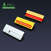 Logo de marque travail PDG personnalisé en acier inoxydable infirmière nom étiquette réutilisable broche rectangulaire employé métal magnétique nom Badge