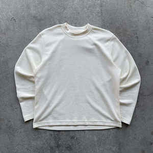 Top T <strong>Shirts</strong> Manufacture Luxury Men's 300 Gsm Waffle Knit Oversized Custom Streetwear <strong>White</strong> Vintage Long Sleeve T-<strong>Shirt</strong> - Product Image 1