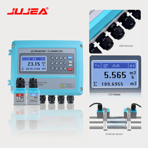 JUJEA meteran aliran air cairan Hart kustom catu daya ultrasonik portabel 4-20mA RS485 85-265VAC/24VDC bahan plastik untuk minyak - Product Image 2