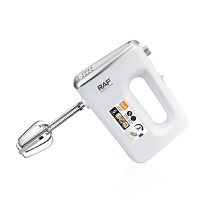Batidora de mano portátil RAF de 5 velocidades, 350W, pequeña, con gancho para amasar, batidora de mano con doble varilla mezcladora - Product Image 1