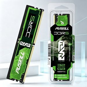 PUSKILL DDR5 16GB 4800MHz โมดูลหน่วยความจำเดสก์ท็อป RAM สีแดงดำ ดีไซน์ประกอบในประเทศจีน - Product Image 1