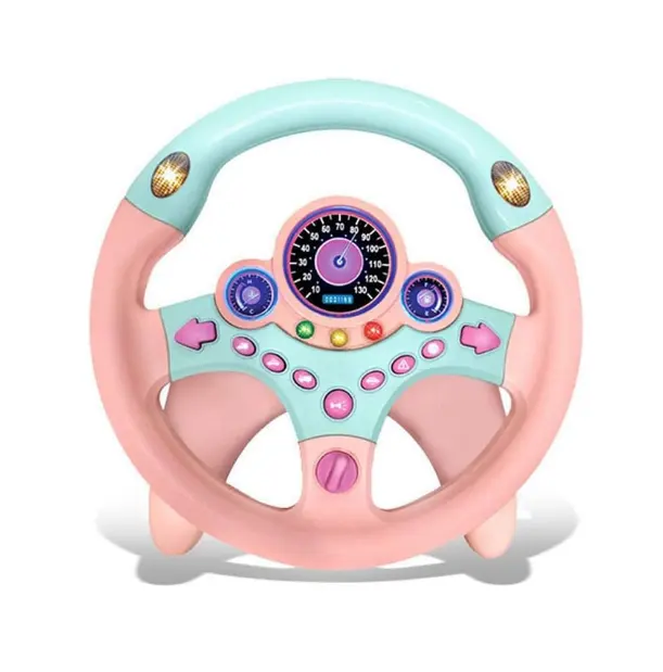 Fabriek Custom Plastic Kids Baby Simulatie Auto Set Rijsimulator Baby Doen Alsof Spelen Muzikaal Stuurwiel Speelgoed