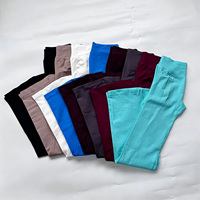 Pantalon de sport personnalisé taille haute push-up à jambe large, séchage rapide, respirant, sans couture, contrôle du ventre, leggings de yoga évasés