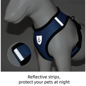 Semua musim Anti-Choke kucing bernapas dasar Mesh rompi kontrol mudah ringan dada anjing hewan peliharaan <span class=keywords><strong>Harness</strong></span> tali Set - Product Image 2