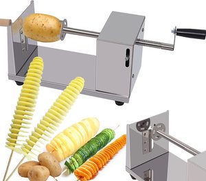 JG-10 affettatrice manuale a spirale intrecciata per patate fritte Tornado Potato Tower taglierina per frutta e verdura - Product Image 1