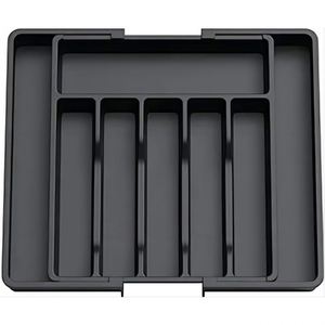 Kitchen Adjustable Compact Silverware <b>Storage</b> Tray Expandable Drawer Cutlery Organizer Tray - Product Image 1