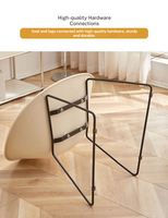 Fauteuil œuf moderne en forme de bol avec structure en métal noir pour salon, café, salle à manger, décoration rétro