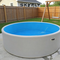 Grande piscine gonflable en PVC pour la famille à domicile - Forte capacité de charge, durée de vie supérieure à 10 ans, alternative économique aux piscines enterrées