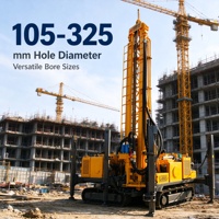 Foreuse rotative sur chenilles hydraulique pour puits d'eau de 330 m