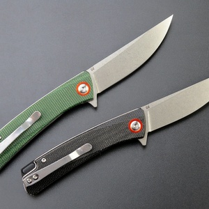 Couteau de poche pliant en acier D2 haute dureté avec manche G10 pour le camping en extérieur et l'autodéfense, personnalisable OEM, qualité DIY - Product Image 2