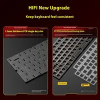 Teclado Mecánico para Juegos Leobog Hi75C Pro de Aluminio Inalámbrico RGB Personalizado con Kit Hotswap 2.4G USB-C de 78 Teclas Plug&Play