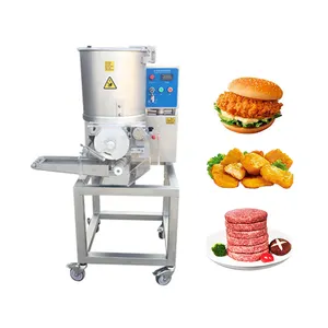 Automatic Chicken Nuggets Hamburger Potato Burger Meat Beef Patty Making Forming Machine Price