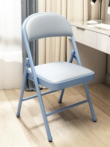 Silla plegable de color caramelo, taburete simple con respaldo para almacenamiento portátil - Product Image 4