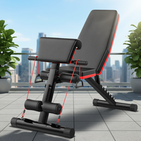 Banc de musculation multifonction BaiChuang six-en-un pliable avec cadre en acier, chaise de fitness pour pompes et planche de rééducation dorsale pour la maison