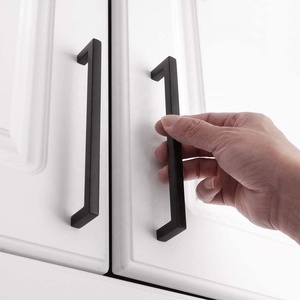 Modern Black Stainless Steel <strong>Door</strong> Kitchen Cabinet <strong>Knobs</strong> Pulls Handle for Dresser Bedroom Living Room and Warehouse - Product Image 5