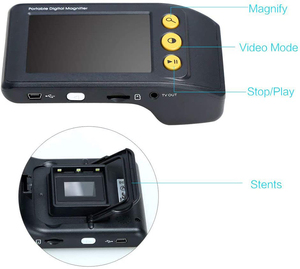 ポータブルハンドヘルド3.5インチデジタル拡大鏡電子ビデオロービジョン読書拡大鏡補助 - Product Image 3