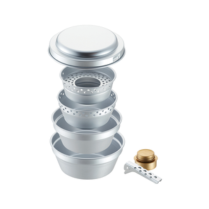 Ensemble de 8 casseroles de pique-nique en aluminium anodisé, vente chaude, avec <span class=keywords><strong>poignée</strong></span> pliable - Product Image 5