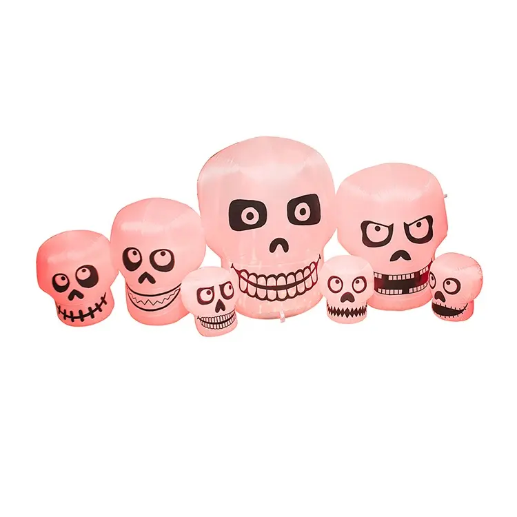 Halloween Outdoor Inflatable Decorations Internal Lights Horror White Skull For Home Decoration
