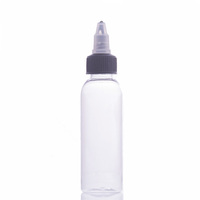 Botol Tetes Plastik PET Transparan untuk Pewarna, Tinta, Minyak Rambut, Saus, dengan Tutup Putar, Ukuran 3oz 4oz 5oz 8oz 12oz, Harga Promo