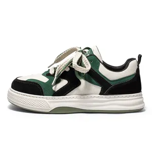Scarpe da ginnastica personalizzate Casual estate tendenza skateboard bianche scarpe di tela in pelle scamosciata scarpe verdi uomo