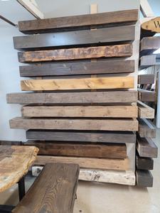 رف رف موقد ريفي عائم مع درج سري ، رف موقد خشبي عائم ديكور مركب على الحائط - Product Image 3