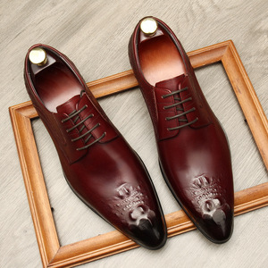 Nuevos Zapatos de Vestir de Cuero Genuino Hechos a Mano de Alta Gama para Hombre, Adecuados para Negocios, Bodas y Fiestas - Product Image 1