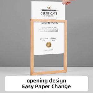 Support d'affichage de mur acrylique de <span class=keywords><strong>cadre</strong></span> de photo en bois solide breveté <span class=keywords><strong>sans</strong></span> clous de perçage - Product Image 4