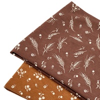 Tela de Pana Naranja 100% Poliéster, Tela de Pana Tejida con Estampado Personalizado, 6 Yardas para Vestidos, Camisas y Bolsos