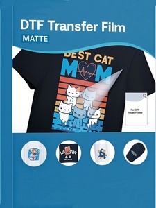 Feuilles de film de <span class=keywords><strong>transfert</strong></span> DTF jet d'encre Film A4 pour imprimante DTF par sublimation Papier de <span class=keywords><strong>transfert</strong></span> mat direct sur film pour T-shirts et tissus - Product Image 2
