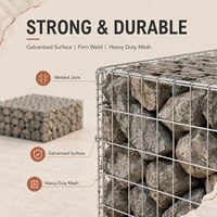 Panneau de grillage carré soudé en fil de fer galvanisé pour cage en pierre, taille personnalisée pour la protection des bâtiments, montage facile, commande en gros, MOQ