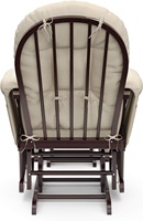 HE-1309 Manufactory Chaise de pépinière à bascule en bois massif Chaise pouf planeur Chaise à bascule planeur avec pouf