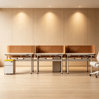 Écran de bureau en forme de L, écran de bureau sculpté CNC, panneau acoustique d'intimité, 100% feutre PET, fibre de polyester, cloison de bureau OEM