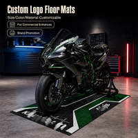 Tapis de sol anti-dérapant personnalisé pour vélo Tapis de sol de garage Tapis de moto de stationnement en caoutchouc avec logo