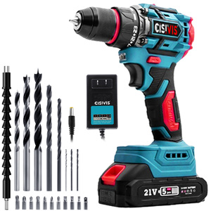 Perceuse sans fil multifonction CISIVIS 21V avec batterie au lithium, outil de perçage électrique à vitesse variable, prise en charge OEM - Product Image 2