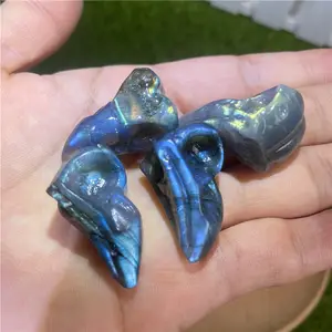 3cm Bird Skulls Natural Crystal Strong Flash Labradorite Bird Skulls For Wedding Gifts Healing