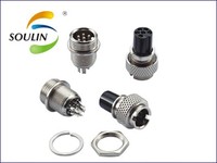 Soulin GX16 M16 connecteurs d'aviation 7 broches mâle connecteur métallique prise pour câble vidéo