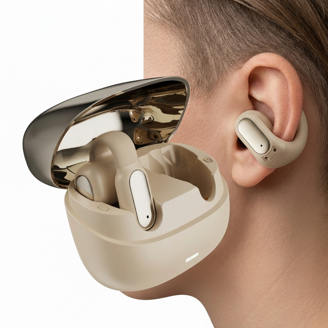 OEM Open-Ear Clip Earbuds with AI ENC and Multi-Device Blue Tooth