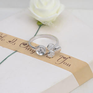 Anillo Abierto de Plata S925 para Mujer, Ajustable, para DIY, Accesorio para Anillo de Perlas, Soporte Vacío 86 - Fornituras y Componentes de Joyería - Product Image 4