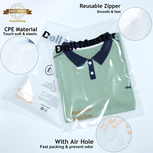 Wholesale Custom logo Matte Frosted PVC Zip Lock Bags for T Shirt Bags Clothing Biodegradable Frosted Packaging Ziplock Bags