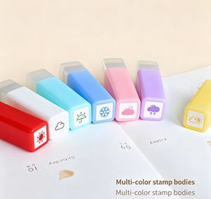 Tampons photosensibles réutilisables en plastique colorés avec <span class=keywords><strong>logo</strong></span> <span class=keywords><strong>personnalisé</strong></span>, vente chaude - Product Image 3