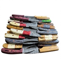 Couteau de chasse et de survie à lame fixe mini, en acier Damas artisanal, pointe tombante, manche en bois, qualité industrielle, pour revendeurs OEM 58/60