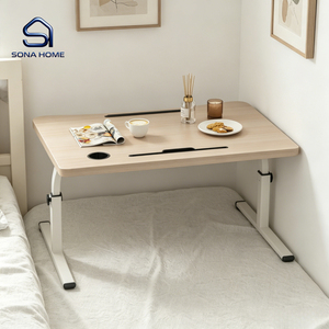 Mesa <span class=keywords><strong>para</strong></span> Portátil Giratoria 360°, Inclinable, <span class=keywords><strong>para</strong></span> Usar Sobre la Cama, con Protección Anticaídas, Soporte <span class=keywords><strong>para</strong></span> Tablet, Ranura <span class=keywords><strong>para</strong></span> Vasos, Patas de Soporte Metálicas Resistentes y Gruesas - Product Image 1