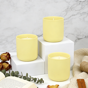 Luxury Colorful Crafts Ceramic Candle Vessel Customizable Logo Ceramic Candle Holder <b>for</b> Wholesale <b>Gift</b> <b>Boxes</b> - Product Image 1