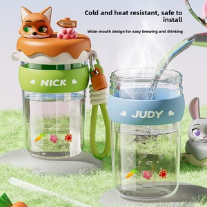 Bouteille d'eau en Tritan <span class=keywords><strong>Disney</strong></span> Zootopia Judy et Nick, élégante, résistante aux chutes, pour l'été, pour filles et enfants - Product Image 3