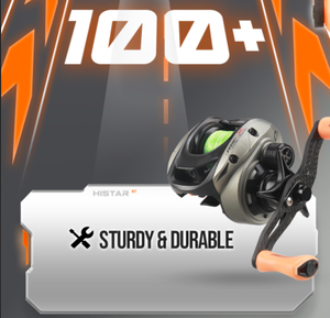 Moulinet de pêche à lancer Histar MS-X 186G 7.1:1 à rapport élevé, puissance de frein 6kg, 5+1BB, 10 aimants N50, pour rivière, lac, main gauche - Product Image 3