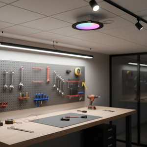 RGBCW 9W PC+PS Smart <b>LED</b> Downlight Modern Design with 2700K-6000K Adjustable Night <b>Light</b> Customizable Recessed <b>Workshop</b> Lighting - Product Image 3